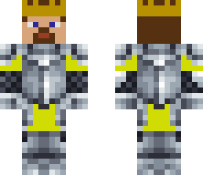yellow king with armor