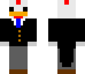 a chicken in a suit