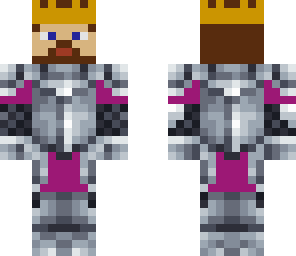 purple king with armor