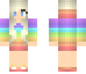 rainbow stripe girl