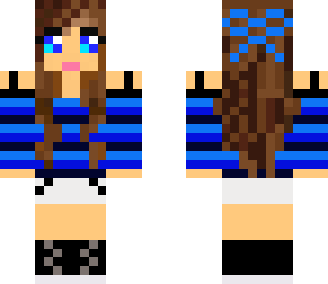 blue girl with bow