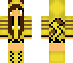 pikachu girl with brown hair