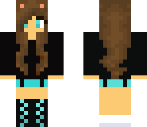 blue and black cat girl