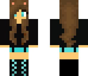 edited it blue and black cat girl with headphones
