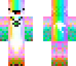 derpy colorful fox with green amulet