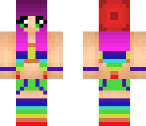 crazy rainbow girl