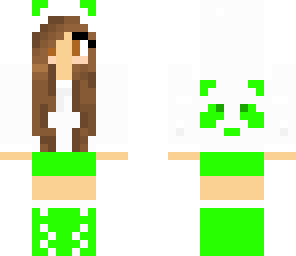 green panda girl