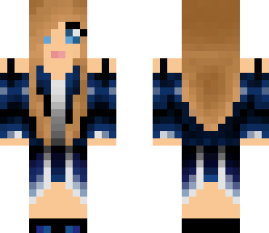 blue and black girl