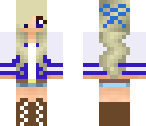 blue varsity jacket girl