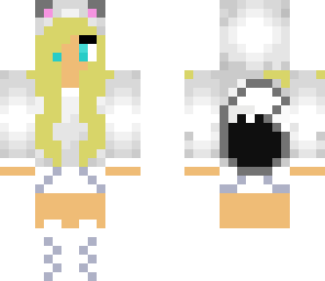 blone white wolf girl