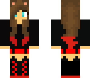 red and black cat girl really this time edited