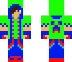 blue red green hoodie