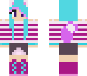 cotton candy wolf girl