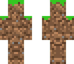 a grass block with arms