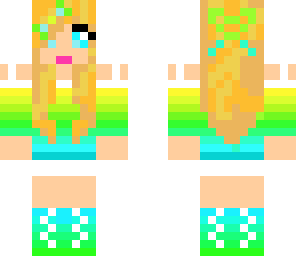 green and blue fade girl edited