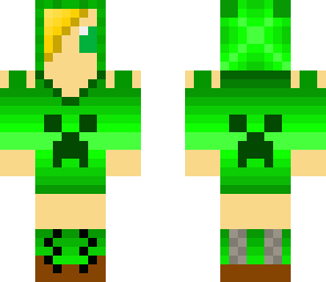 sweet girl dressed as a creeper