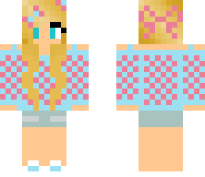 cute girl with checkers