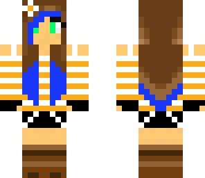 edited girl with orange sripes