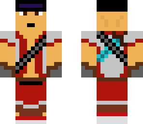 cool fighter dude with sword