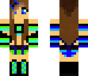 green blue girl