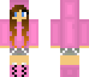 pink hoodie girl