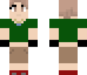 mira darko - green shirt and khakis