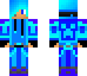 blue flaming hair teen dude