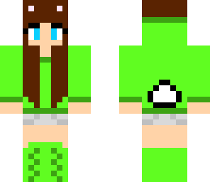 green panda girl