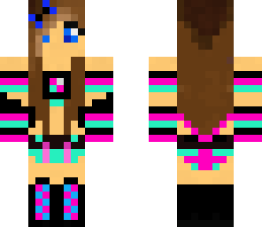blue pink  skin