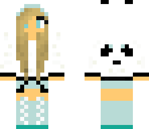light blue panda girl
