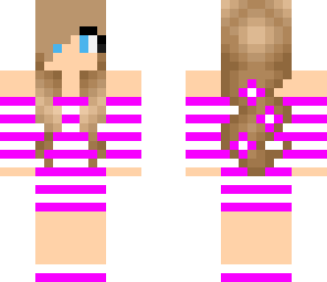 pink striped girl