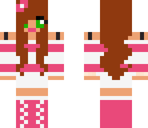 pink striped hipster girl
