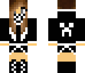 white and black creeper girl