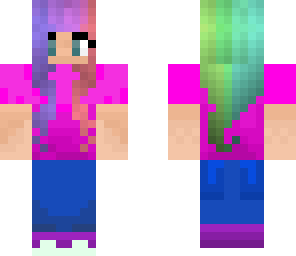 rainbow hair girl