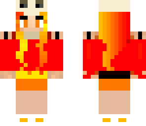 skull flame girl