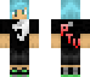 blue hair boy