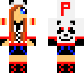 smiley red panda girl