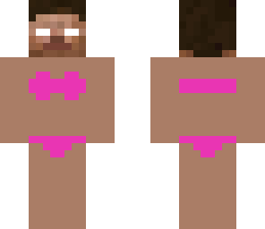 herobrine with pink bikini