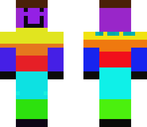 multi coloured minecraft person | Minecraft Skin