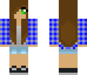 cute blue plaid girl