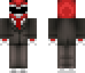red power ranger in a suit