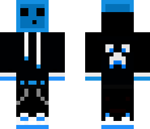 blue slime with hoodie