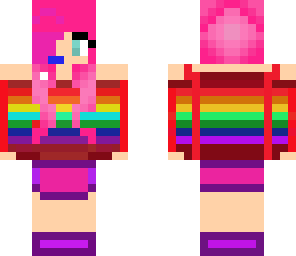 rainbow pink girl