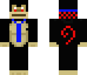 black monkey with hood and red eyes
