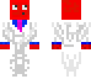 red slime in a white suit