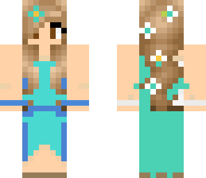 blue dress girl