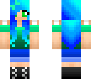 blue haired girl