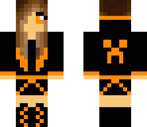 creeper hoodie orange
