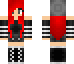 red emo girl