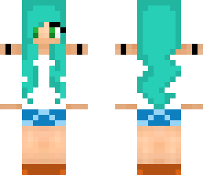 aqua-blue hair girl